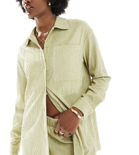 Exclusivité - Chemise d'ensemble plissée oversize - Olive - 4Th & Reckless Tall - Modalova