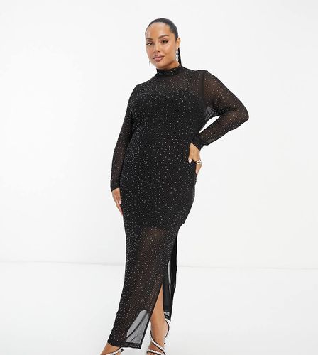 Collective The Label Plus - Robe longue en tulle à strass - Collective The Label Curve - Modalova