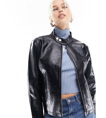 Blouson style motard imitation cuir - Collusion - Modalova