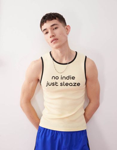 Dbardeur moulant style festival avec slogan - Collusion - Modalova
