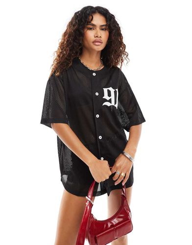 Robe courte style baseball - Noir - Collusion - Modalova