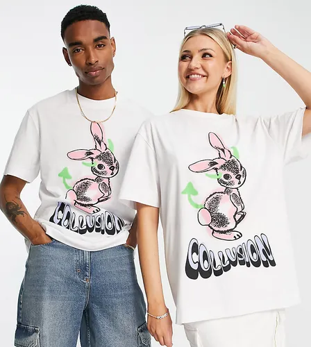 Unisex - T-shirt oversize à imprimé lapin - Collusion - Modalova