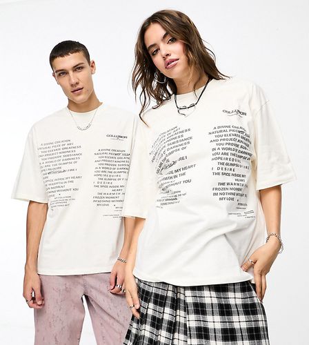 Unisex - T-shirt oversize avec inscription - Écru - Collusion - Modalova