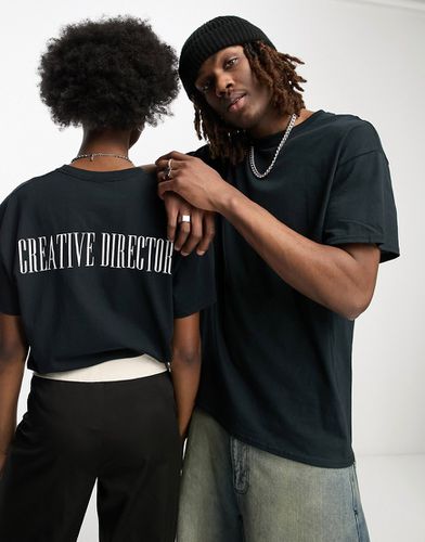 Unisex - T-shirt à inscription Creative Director - Noir - Collusion - Modalova