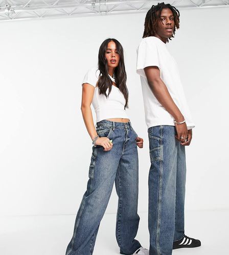 Unisex - x011 - Jean délavé style charpentier - Collusion - Modalova