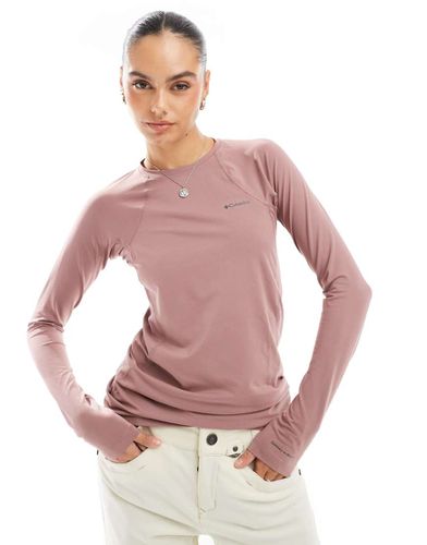 Top de sous-vêtement pour le ski en tissu stretch semi-épais à manches longues - Rose figue - Columbia - Modalova