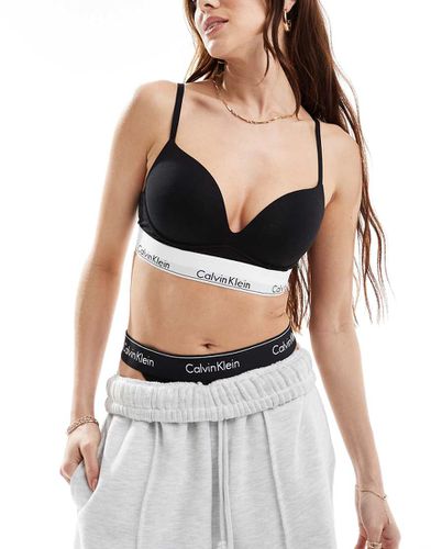 Modern Cotton - Brassière tendance effet push-up à décolleté plongeant - Calvin Klein - Modalova