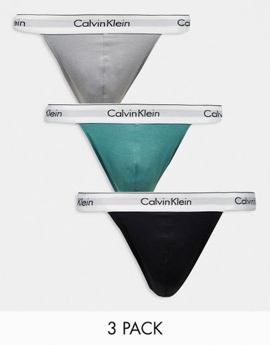 Modern Cotton - Lot de 3 suspensoirs stretch - Calvin Klein - Modalova