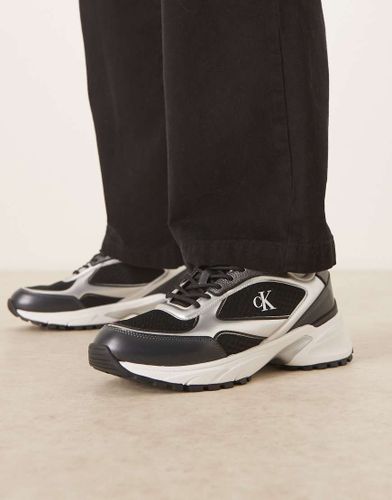 Jeans - Baskets  lacets pour course et randonne en maille avec dtail argent - Calvin Klein - Modalova