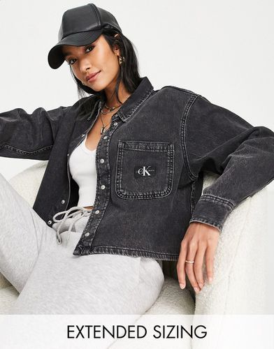 Chemise courte en jean coupe dad - Calvin Klein Jeans - Modalova