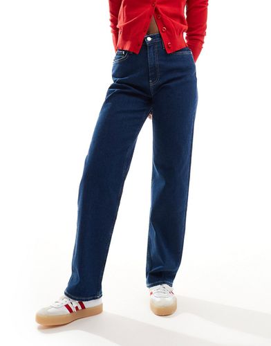 Jean ample taille haute - Délavage foncé - Calvin Klein Jeans - Modalova