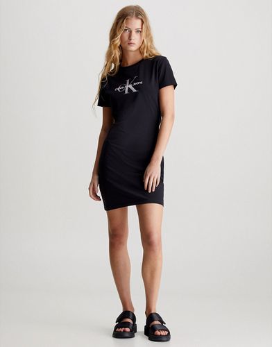 Robe t-shirt à monogramme - Calvin Klein Jeans - Modalova