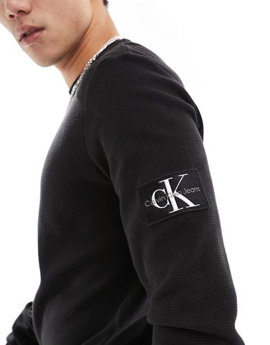 T-shirt gaufré à manches longues - Calvin Klein Jeans - Modalova