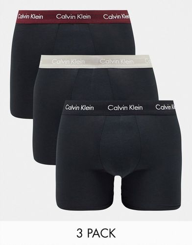 Lot de 3 boxers à ceinture colorée - Calvin Klein - Modalova