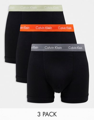 Lot de 3 boxers en coton stretch à taille colorée - Calvin Klein - Modalova