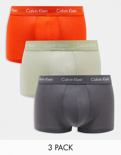 Lot de 3 boxers en coton stretch à taille basse - Calvin Klein - Modalova