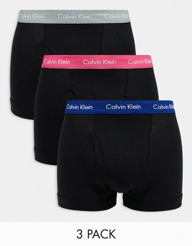 Lot de 3 boxers en coton stretch absorbant à taille colorée - Calvin Klein - Modalova