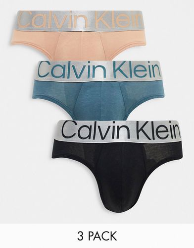 Lot de 3 slips - Gris, rose et noir - Calvin Klein - Modalova