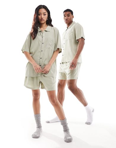 Pyjama avec short et chemise - beige - Calvin Klein - Modalova