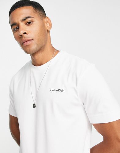 T-shirt à logo en coton mélangé - - WHITE - Calvin Klein - Modalova