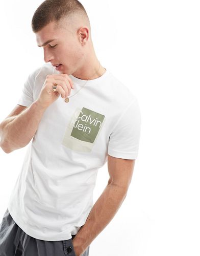 T-shirt à logo encadré superposé - éclatant - Calvin Klein - Modalova