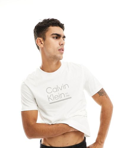 T-shirt avec logo style ligne contrastant - Calvin Klein - Modalova
