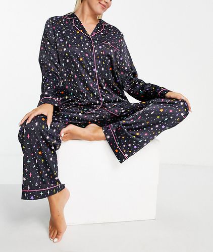 Pyjama en satin à breloques - Bleu - Chelsea Peers - Modalova