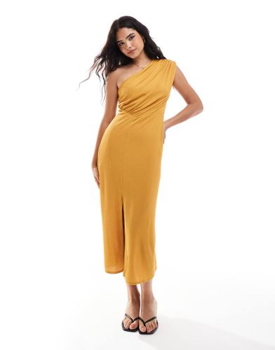 Robe asymtrique longueur mollet - Ocre - Closet London - Modalova