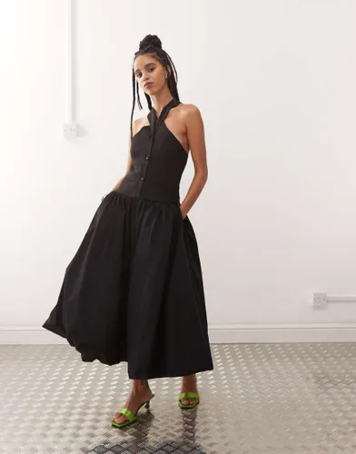 Alexa - Robe mi-longue bouffante ajuste  dos nu - Amy Lynn - Modalova