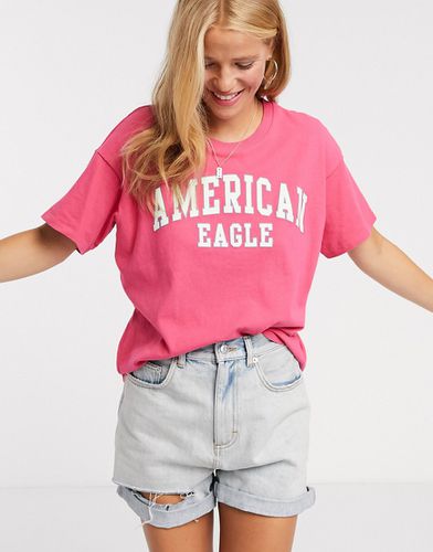T-shirt à manches courtes - fuchsia - American Eagle - Modalova