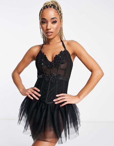 Elvira - Top corset en guipure et tulle transparent - Ann Summers - Modalova