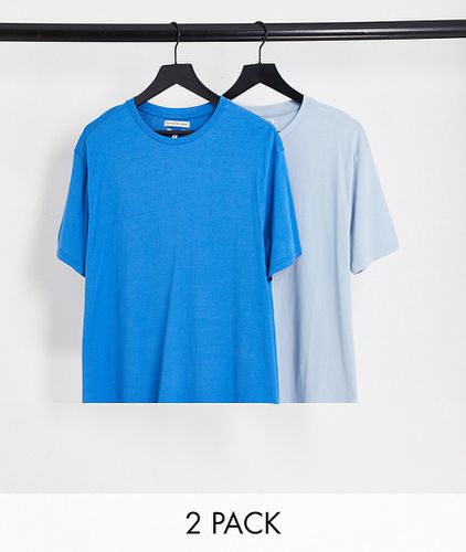 Lot de 2 t-shirts coupe carrée - Bleu clair/bleu - Another Influence - Modalova