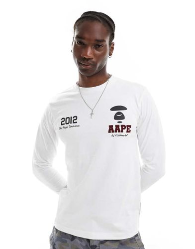 AAPE by A BATHING APE - T-shirt  manches longues avec logo et imprim au dos - Aape By A Bathing Ape - Modalova