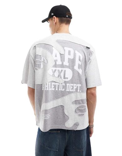 T-shirt oversize effet coupé-cousu - Gris - Aape By A Bathing Ape® - Modalova