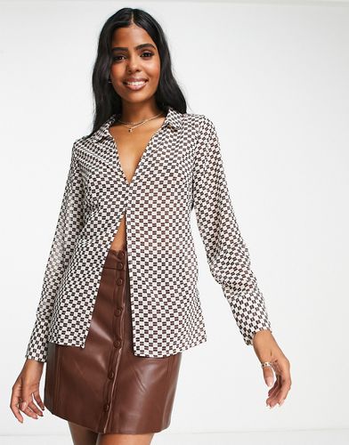 Chemise transparente à damier - Abercrombie & Fitch - Modalova