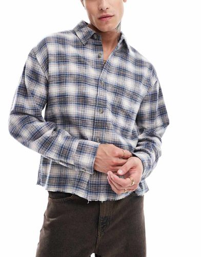 Chemise courte à carreaux en flanelle flammée - moyen - Abercrombie & Fitch - Modalova