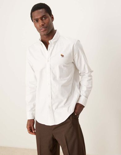 Chemise Oxford avec logo emblématique - Abercrombie & Fitch - Modalova