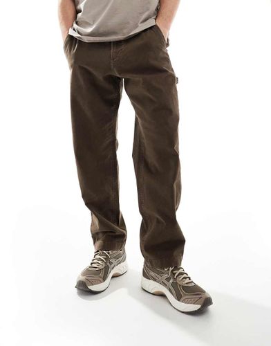 Pantalon de travail ample style sport - Marron surteint - Abercrombie & Fitch - Modalova