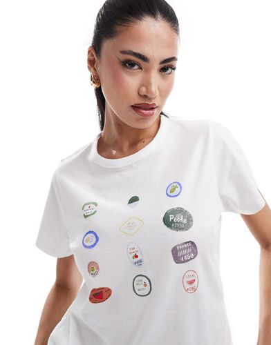 T-shirt ajusté avec imprimé sur la poitrine - Abercrombie & Fitch - Modalova