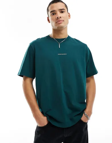 T-shirt oversize épais avec petit logo ultra brillant - foncé - Abercrombie & Fitch - Modalova