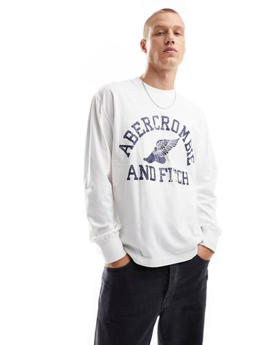 Top oversize à manches longues et logo universitaire - Abercrombie & Fitch - Modalova