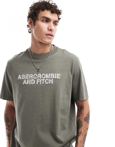 Trapped Pattern - T-shirt oversize avec logo - olive - Abercrombie & Fitch - Modalova