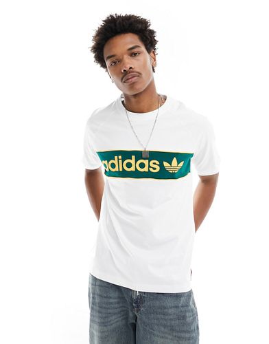 T-shirt à logo linéaire - , vert foncé et jaune - Adidas Originals - Modalova