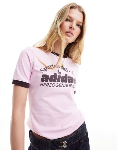 T-shirt à logo rétro - et marron - Adidas Originals - Modalova