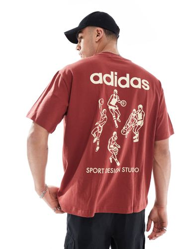 T-shirt  motif athltes adidas Sport Design Studios - Ruby dlav et vanille chaud - Adidas Originals - Modalova