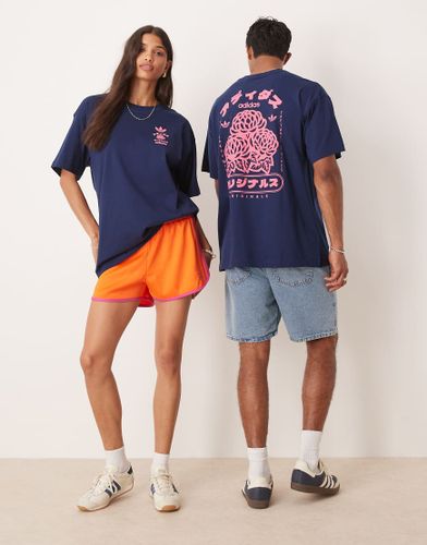 T-shirt  motif japonais fleuri - Adidas Originals - Modalova