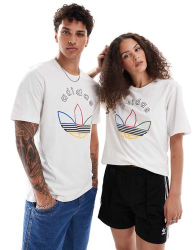 T-shirt unisexe avec motif trèfle - Adidas Originals - Modalova