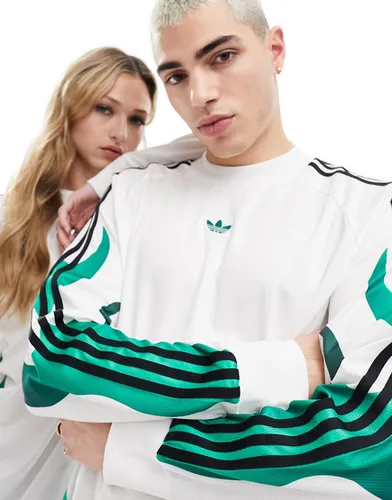 Top en jersey unisexe à manches longues et imprimé flammes - Adidas Originals - Modalova