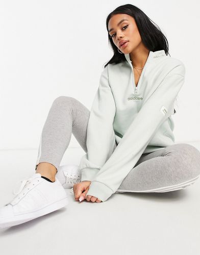 Trefoil Linear - Sweat à col zippé - menthe pâle - Adidas Originals - Modalova