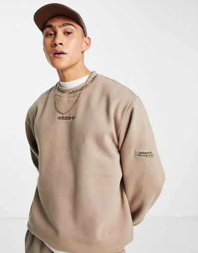 Trefoil Linear - Sweat de qualité supérieure avec logo sur la manche - craie - Adidas Originals - Modalova